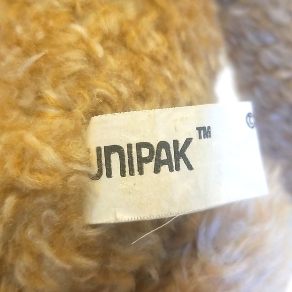 NEW Teddy Bear Plush Doll by UNIPAK with Wooden Necklace - Picture 8 of 11